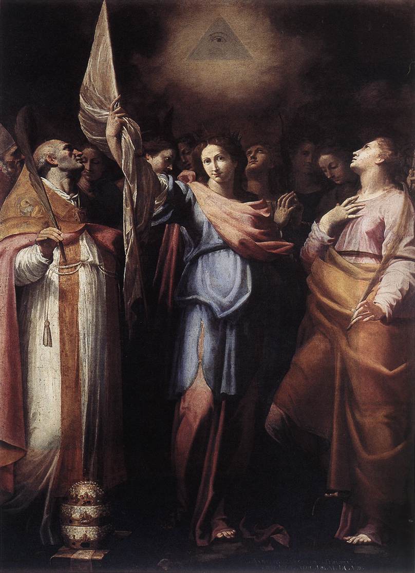 St Ursula and Her Companions with Pope Ciriacus and St Catherine of Alexandria g